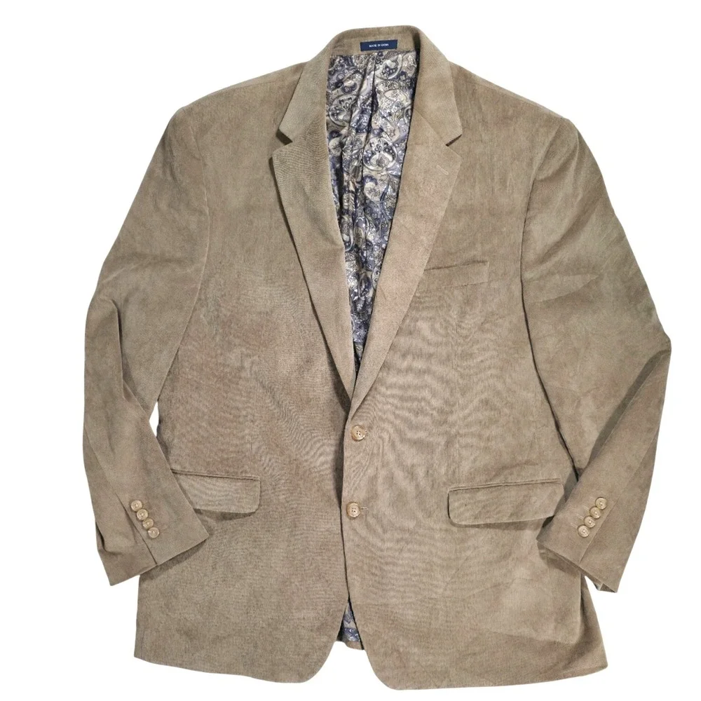 Ralph Lauren Corduroy Blazer 48L Mens Two‎ Button Sport Coat Jacket Holiday Wear